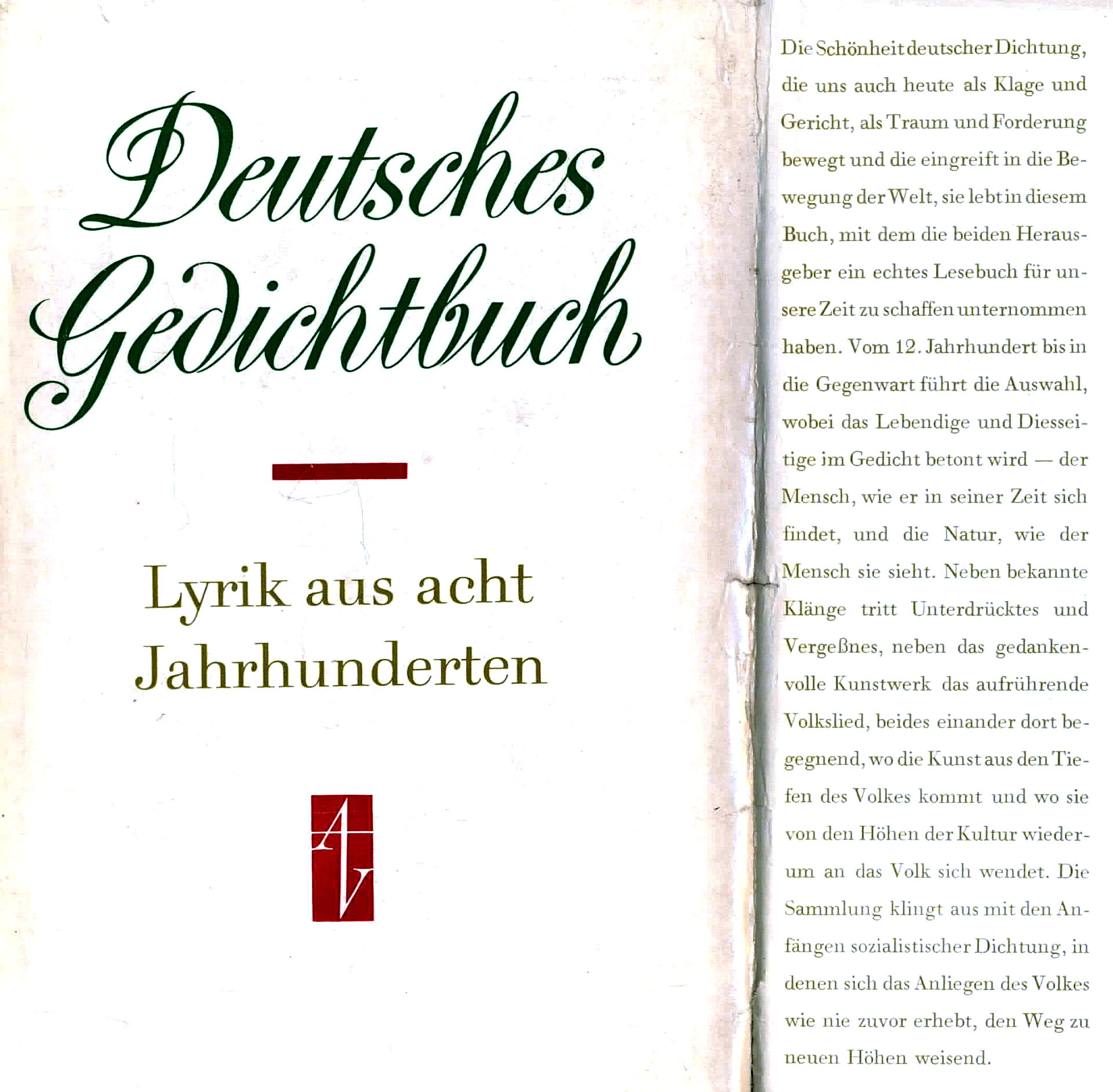 Deutsches Gedichtbuch - Berger, Uwe / Deicke, Günther